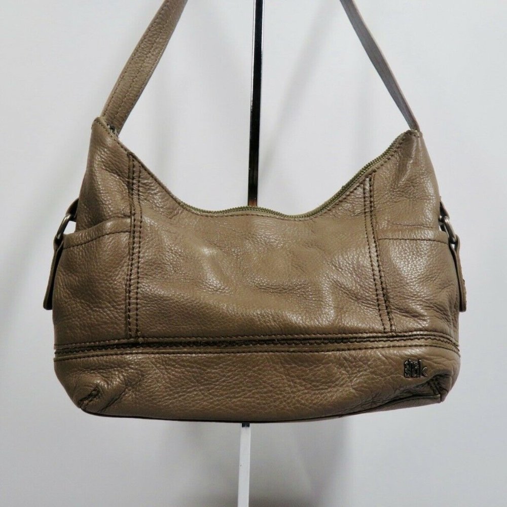 THE SAK Kendra Pebbled Leather Hobo Purse Shoulder Bag ~ TAUPE - Picture 4 of 6